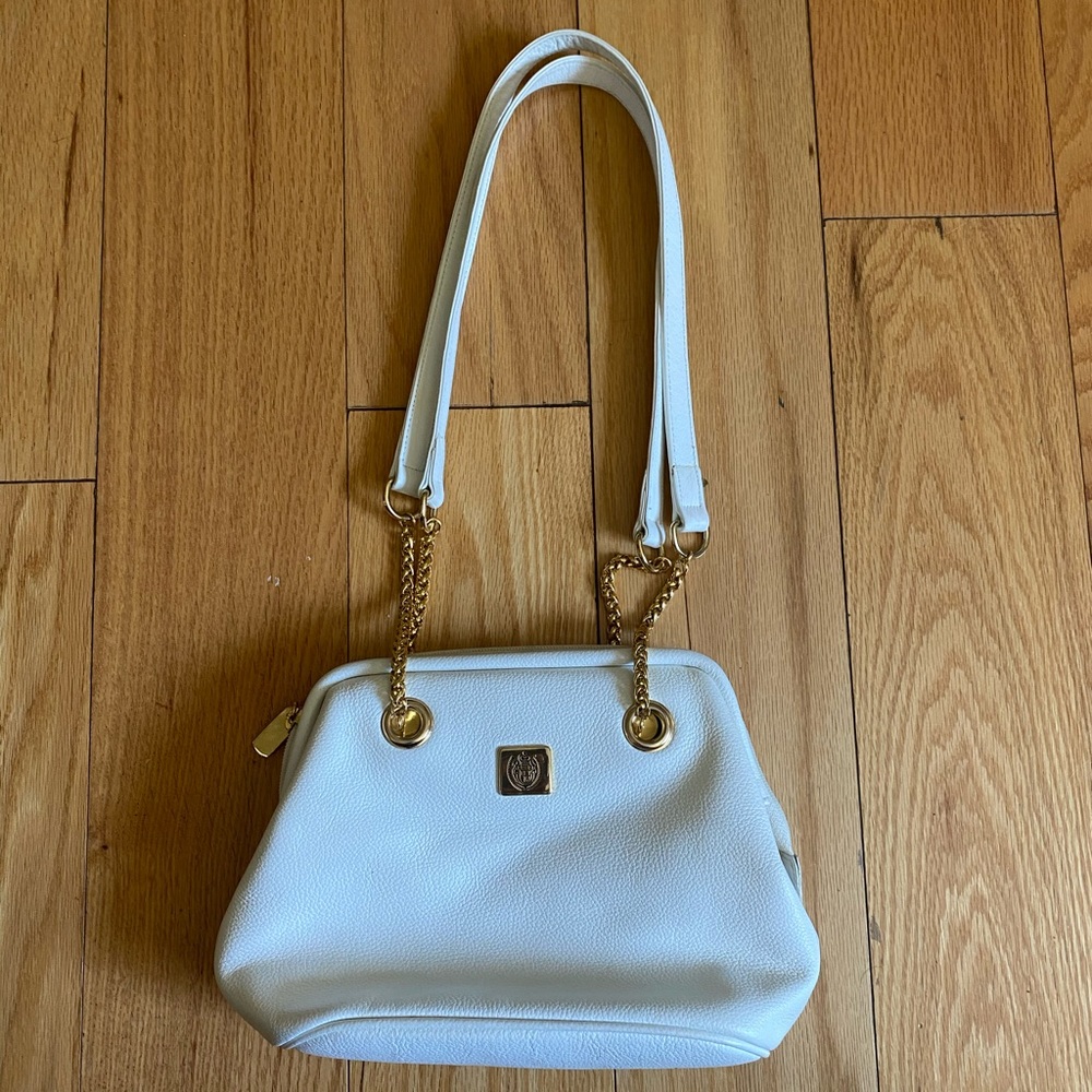 Liz Claiborne genuine leather white purse